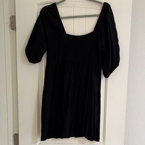 Black Puff Sleeve Dress